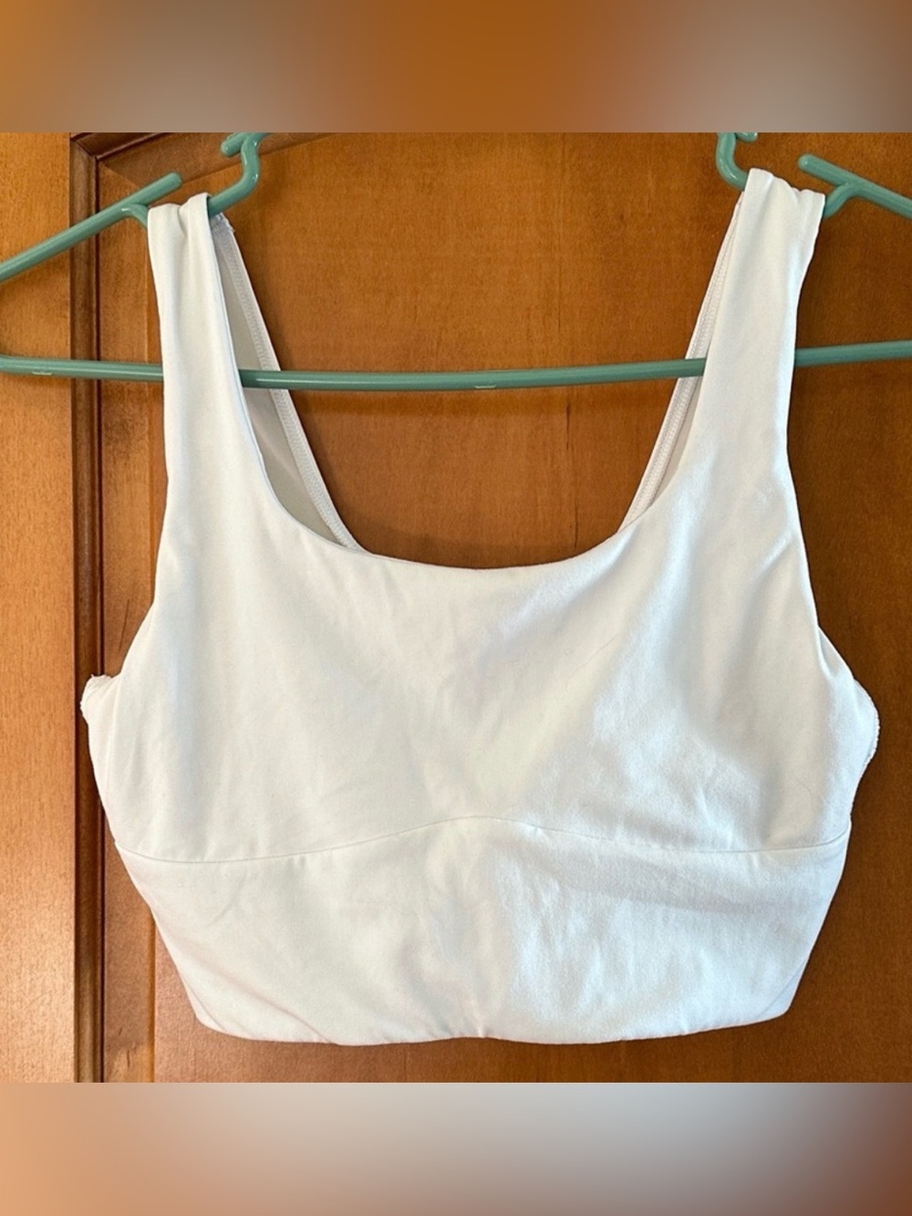 Gymshark White Seamless Scoop Neck Sports Bra Tank S